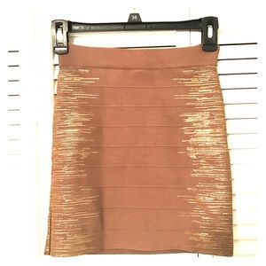 Guess Tan/ gold mini skirt